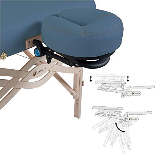 Image of EARTHLITE Premium Portable Massage Table Package SPIRIT - Spa-Level Comfort, Deluxe Cushioning incl. Flex-Rest Face Cradle & Strata Face Pillow, Carry Case (30 /32 inch x 73 inch) - Made in USA
