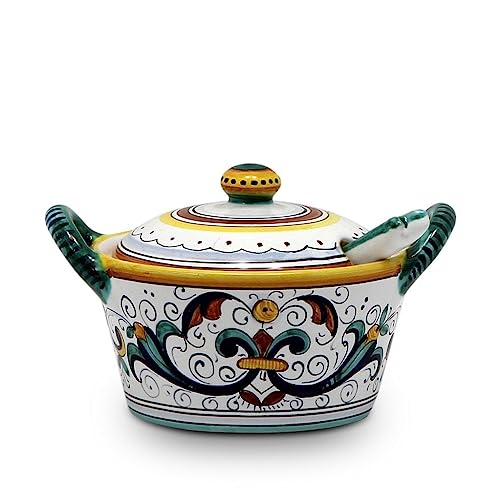 Artistica Ricco Deruta Deluxe - Parmesan Cheese Bowl, Hand Painted, Italy.