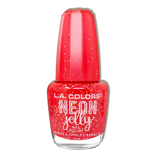L.A. COLORS Neon Jelly Polish, Tropical Punch CNL364 (Pack of 3) image 3