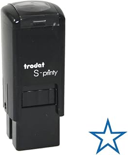 Trodat S-Printy 4921 Self-Inking Mini Stock Stamp English "Star" – 12x12mm, Blue Ink