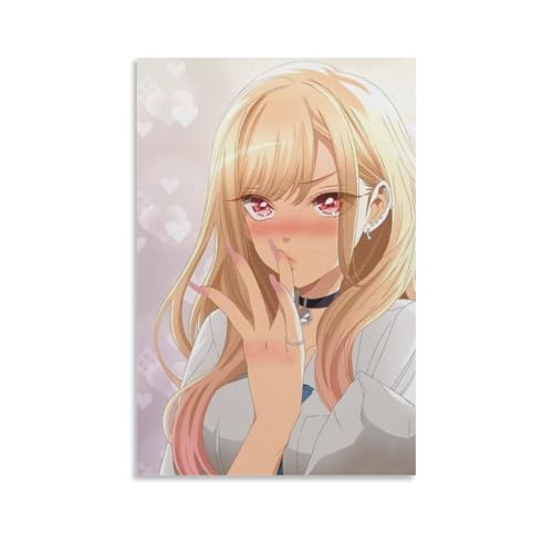 その着せ替え人形は恋をする喜多川海夢壁の絵ポスター キャンバス アートパネル ポスター 壁アート モダン リビング ベッドルーム 部屋飾り 油彩画12x18inch(30x45cm)