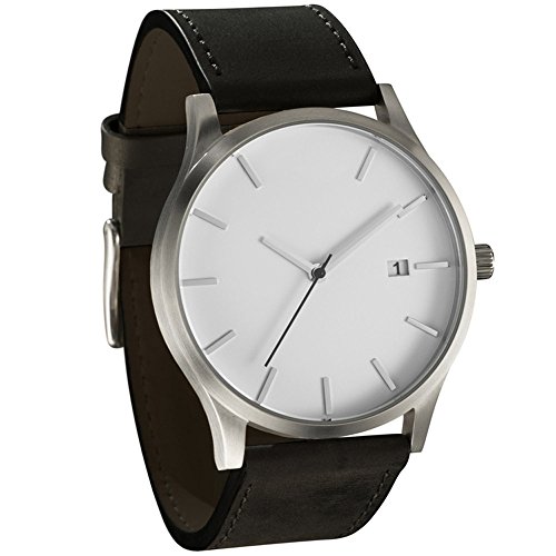 Clearance! Charberry Mens Watch Popular Low-Key Minimalist Connotation Leather Quartz Watch (B)