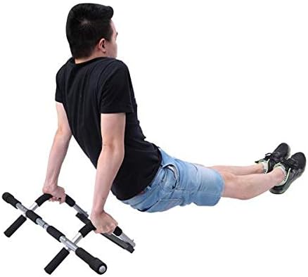 Miniatura 7 de Barra de dominadas para puerta de fitness, equipo de gimnasio portátil para interiores, multiagarre fuerte para puerta  Barra de dominadas para