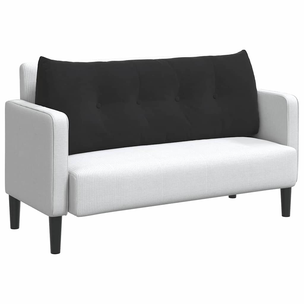 Rückenkissen Schwarz Samt 120 x 24 x 50 cm mit Polyesterfüllung ergonomisch abnehmbar rutschfest für Büro Sofa Bett Reisekissen vielseitig und weich stützend atmungsaktiv