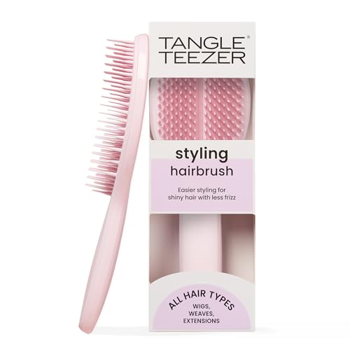 Tangle Teezer Cepillo Ultimate Styler - Cepillo de Peinado - Mantiene y Mezcla Pelucas, Postizos, Extensiones y Clip-Ins - Aporta Volumen, Textura, Brillo y Define Rizos - Rosa Millennial