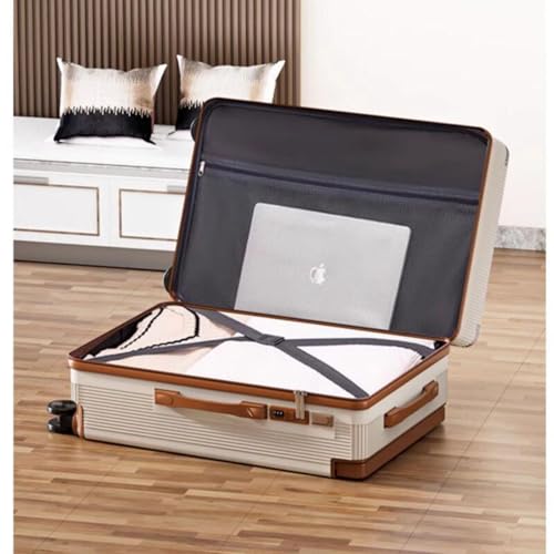 Suitcase Hard Shell Lightweight Suitcase USB Socket with Drinks Tray Case,4,24in4