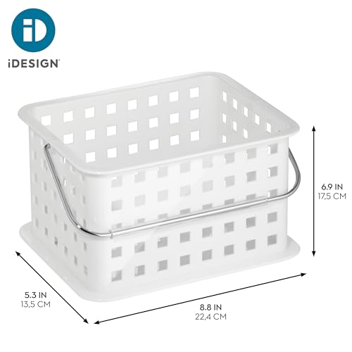 Corbeille rangement iDesign blanche petit format pour douche - 5