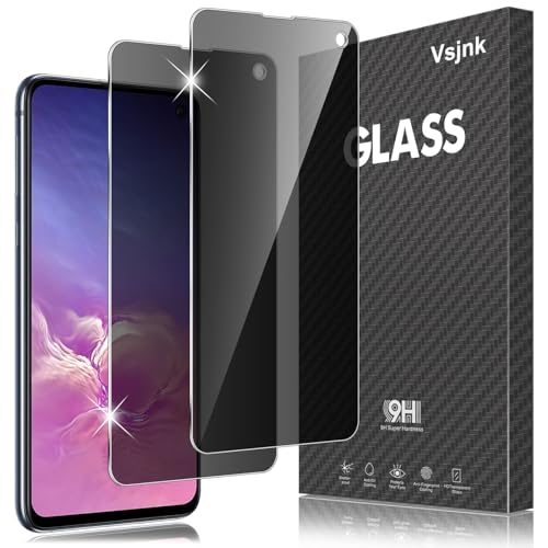 Vsjnk Privacidad Protector de Pantalla Compatible Con Samsung galaxy S10e Screen Protector,2 Piezas Cristal Templado 9H Dureza Sin Burbujas