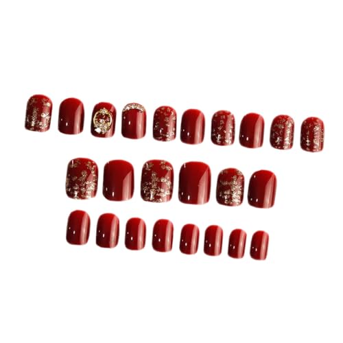 minkissy 1 Pegatinas Navideñas Para Uñas Mujeres Pegatinas De Uñas Uña Falsa Cubierta Completa Uñas Postizas De Cobertura Completa Uñas Postizas Para Mujer Rojo Abdominales