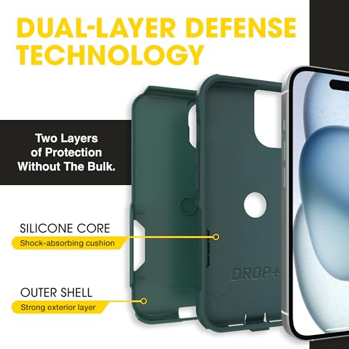 OtterBox iPhone 17e, iPhone 16e, iPhone 15, iPhone 14, and iPhone 13 Commuter Series Case - MagSafe Edition - Green, Slim & Tough, Pocket-Friendly, with Port Protection - Greens by OtterBox - Used condition - Image 3