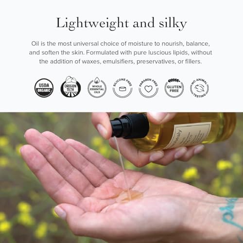 evanhealy Sweet Blossom Body Oil | Organic Jojoba, Sesame, & Sunflower Oil Blend | Body Moisturizer, Massage Oil, Facial Cleanser & Scalp Cleansing
