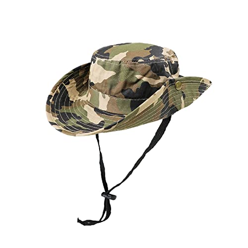 Kids Camouflage-Sun-Hat Uv-Protection Camo-Boonie - With Chin-Strap Bucket Hat Outdoor Fishing For 5-14 Years Old #TOP11