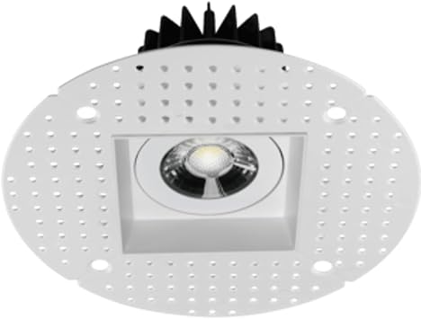 Goodlite 3.5 بوصة مربع أبيض Trimless الإنارة الصمام الخفيفة لاعبا اساسيا، درجة حرارة اللون اختيار 2700 K-3000 K-3500 K-4100 K-5000 K، 12 W، 850 لومن، ارتفاع CRI، 120 V، الترياك عكس الضوء، ETL، 1 ct. ز-20233