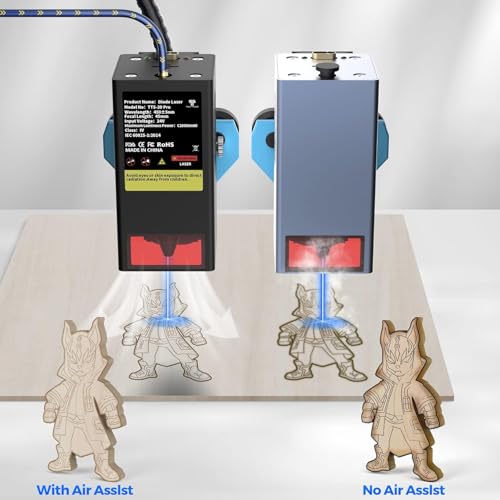 Twotrees TTS-20 Pro Cortador a Laser, 20W Máquina de Gravação a Laser, 98% Pré-instalado DIY Gravado