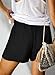 Angerella Black Shorts Women Casual Summer Ladies Fashion Comfy Lightweight Elastic Waist Beach Shorts with Pockets XL