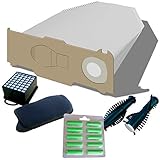keine Original Vorwerk 18 Staubsaugerbeutel + Hepafilter + Motorfilter + Bürsten EB 350/351 + 10 Duftis geeignet für Vorwerk Kobold 130, 131 von Staubbeutel-Profi®