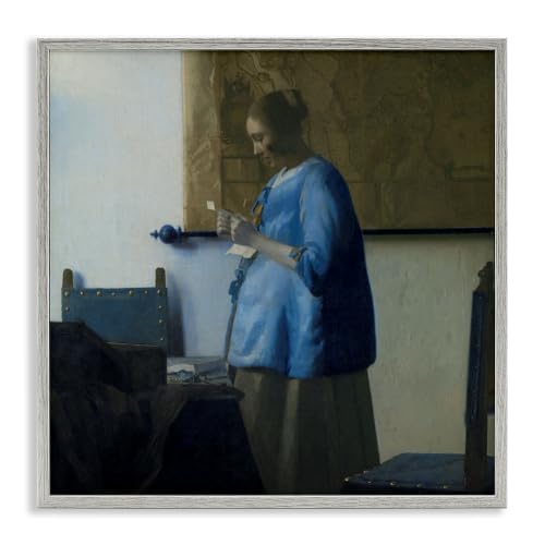 'Woman Reading a Letter Johannes Vermeer'| Framed Giclee Art
