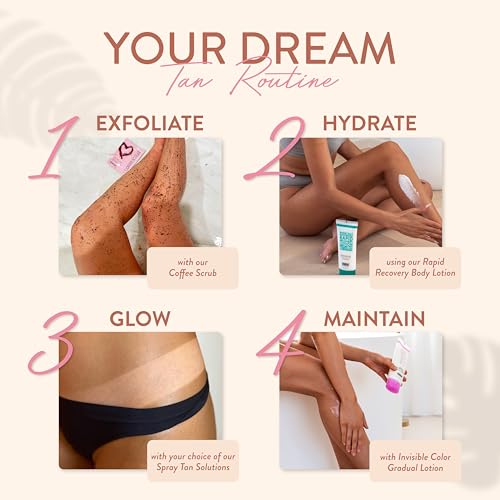 Image of MineTan Spray Tan Solution | Workout Ready - Fake Tanning Mist Best for Dark Bronzed Glow Skin Finish, Fast Drying, 1 Hour Express, Hydrating, Salon Professional Formula, Vegan, 33.8 Fl Oz