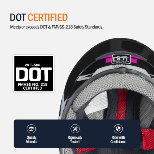 Image of Kids Motorcycle Helmet Full Face DOT Approved