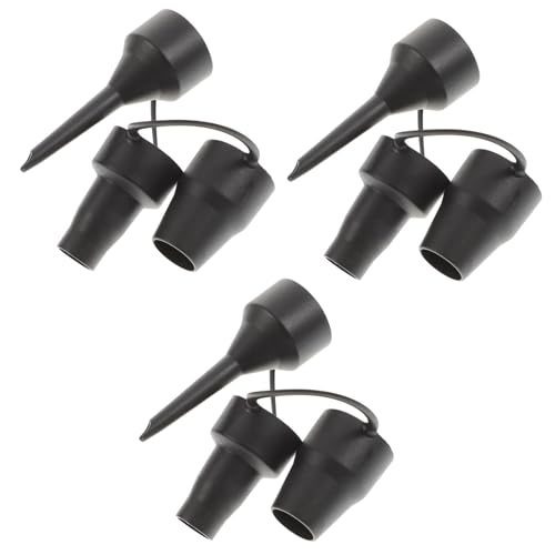 WOONEKY 3 Sets Triple Air Nozzle Electric Air Pump Converter Nozzles for Inflatable Equipment Durable Plastic Design Compatible with Paddle Boards Boats Easy to Store and Carry