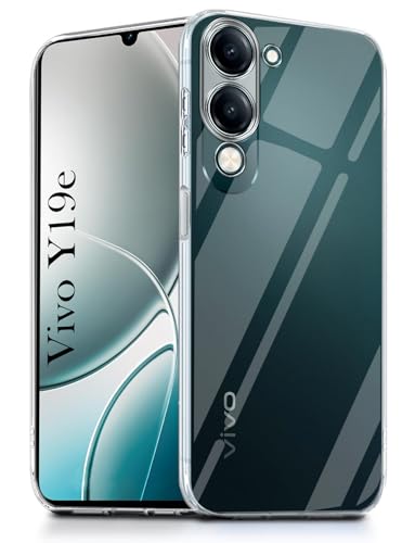 Image of Jkobi Back Cover for Vivo Y19e | Vivo Y19 | Vivo T4 Lite (Silicone Clear Shockproof Case with Camera Protection | Soft and Flexible | Transparent)
