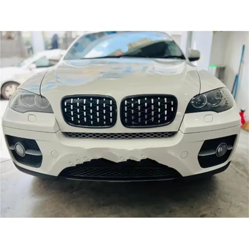 Rejillas delanteras de coche tipo riñón de carreras para renovación estética de X5 y X6 4