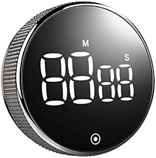 Gvtufeil Digital Kitchen Timer, Visual Rotary Timer with LED Digital Display Magnetic Countdown Countup Timer for Classroom Cooking Fitness Baking Studying Teaching, Easy for Seniors and Kids to Use