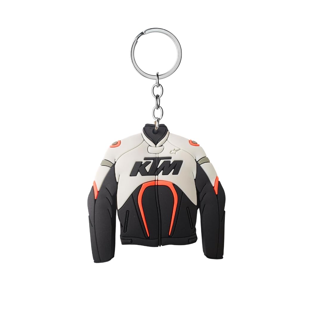 Yaa Catchy KTM Double Side 3D Rubber High Durable Material Unique Stylish Keychain key ring for Bike.Desgin Helmet & Jacket & Bike for KTM Lovers-image-6