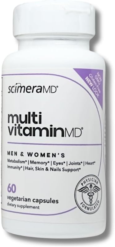 ScimeraMD® MultivitaminMD Full-Spectrum Supplement with Minerals, Antioxidants, and Superfood Combination for Metabolism, Joint Support, Hair, Skin, and Nails, 60 CT