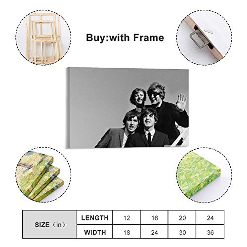 LIULANG Poster mural Beatles Background – Impression sur toile – Décoration moderne pour chambre familiale – 30 x 45 cm - Les Beatles, Paul McCartney, John Lennon, RIngo Starr, George Harrison LIULANG Poster mural Beatles Background - Impression sur toile - Décoration moderne pour chambre familiale - 30 x 45 cm – Image 3
