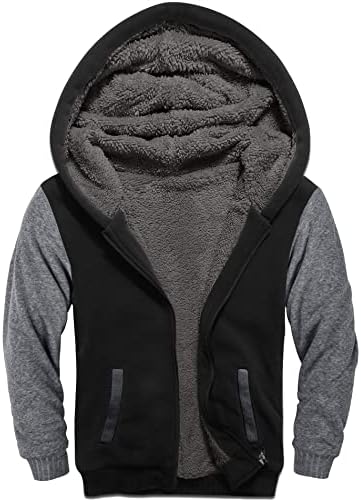 JACKETOWN Boys' Outerwear Jackets Coats Fleece Hoodie Zip Up Winter Jacket Youth Long Sleeve Sweatshirt Size 8-10 Black Grey
