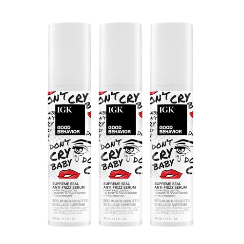 IGK Good Behavior Supreme Seal Smoothing Serum, Anti-Frizz Heat Protectant for All Hair Types,...