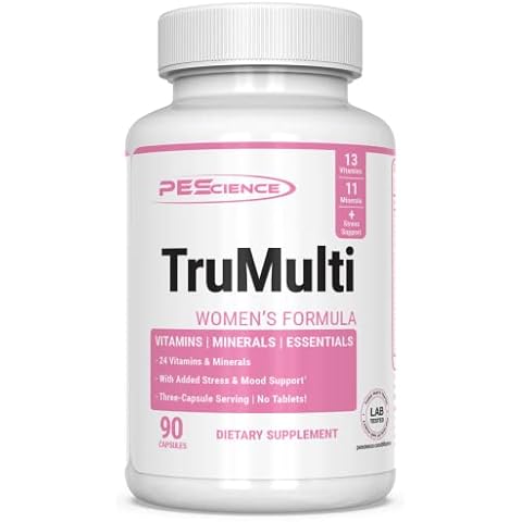 PEScience TruMulti Women's, Multivitamin with Premium Quality Vitamin C, D, Zinc for Immune & Stress Support, 90 Capsules Cover