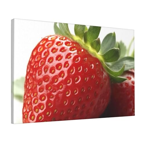 Toile fraises et fruits de 30x45 cm au design elegant pour decoration de bureau