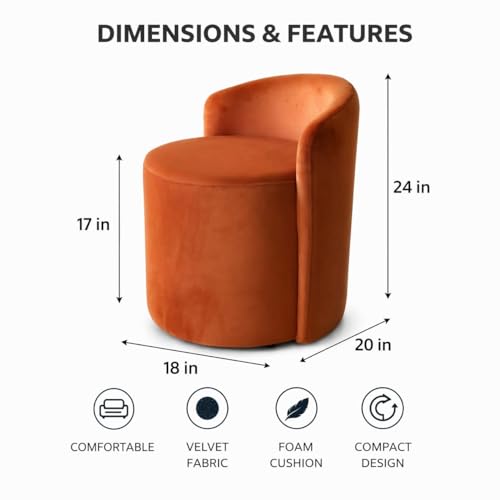 Image of Jaico Wood Seating mudda Puffy Stool Chair for Living Room, Dressing Table, Office, Home Decor, Ottoman pouffes, Sofa Type, and Large .Ottoman and Chair Combined into one (Camel)