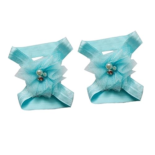 Totority 10 Pairs of Boys and Girls Barefoot Flower Sandals for Girls Soft Chiffon Floral Design for Summer Play and Outdoor Activities4