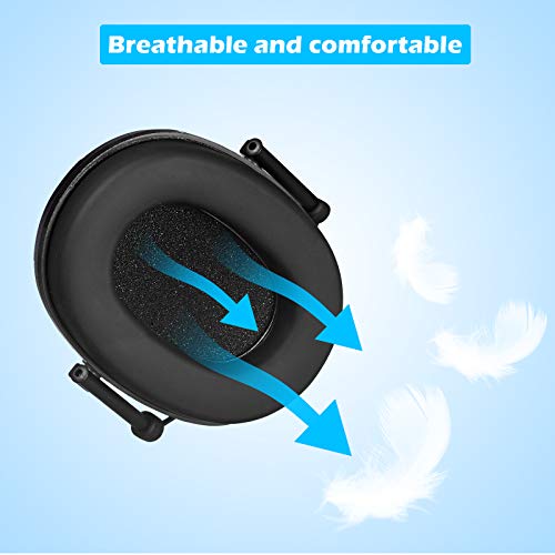 Huarui Noise Cancelling Ear Muffs, Adjustable Shooting Ear Muffs,Shooters Ear Protection Safety Ear Muffs, Lightweight Ear Muffs Noise Protection, Ear Muffs For Shooting Hunting (Pink) #TOP7