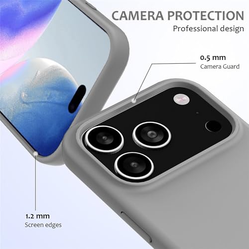 Image of ArmourPro Silicone Back Case for iPhone 17 Pro Max, Soft-Touch Case | Light Gray