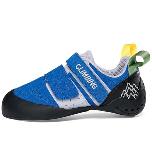 Best Shoes for Stair Climbing: Reviews & Buying Guide 11 ABXOX Mens Womens Climbing Shoes for Indoor Outdoor Sport Climbing Bouldering Slip-Resistant & Breathable (Blue, Adult, Men, 6.5, Numeric, US Footwear Size System, Medium)