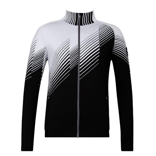 Newland Barak Full-Zip Sweater (Men's), Black/White, Large
