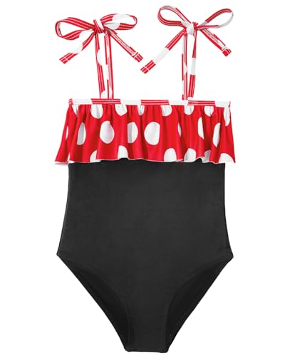 Image of Zando Toddler Swimsuit Girl Size 6M-8Y - Cute Ruffle Sling Adjustable Baby Girl Bathing Suit Kids Swimwear for Beach Wear