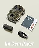iZEEKER Wildkamera Ohne WLAN, Wildtierkamera mit 940nm No Glow Infrarot LEDs, Wildkamera mit Bewegungsmelder Nachtsicht IP66 Wasserdicht für die Tierbeobachtung Heim Sicherheit