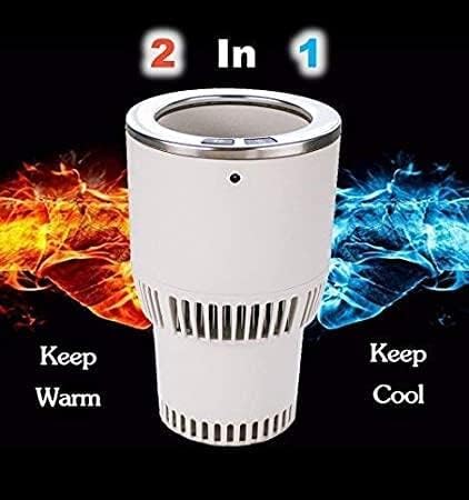 Miniatura 3 de BFYCHYC - Enfriador de vasos de automóvil 2 en 1 de alta calidad, calentador inteligente para tazas de auto, soporte para vasos (color blanco y