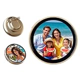 Battery Power Digital Photo Frame Button Badge Electronic Button LED Screen Customizable Touchscreen Photos GIFS & Animations Valentines for Class Lunar New Year Gift Digital Picture Frame