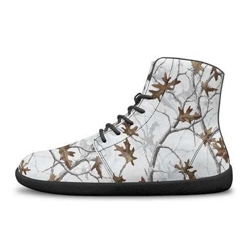 Image of Fashion Print Womens Mens High Top Barefoot Sneakers Flat Shoes