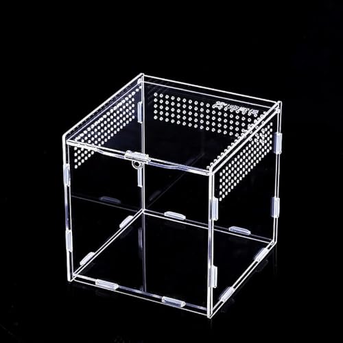 CokBlu アクリル製爬虫類・両生類飼育箱 透明視認性良し スライドカバー付き 通気設計 複数サイズラインナップ 小動物用飼育容器・隔離箱 餌箱機能兼用 トカゲ・カメ・ヘビ・カエル・昆虫・クモ対応?