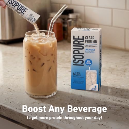 Image of Isopure Clear Protein Stick Pack, Unflavored, 20 Count (Pack of 1)