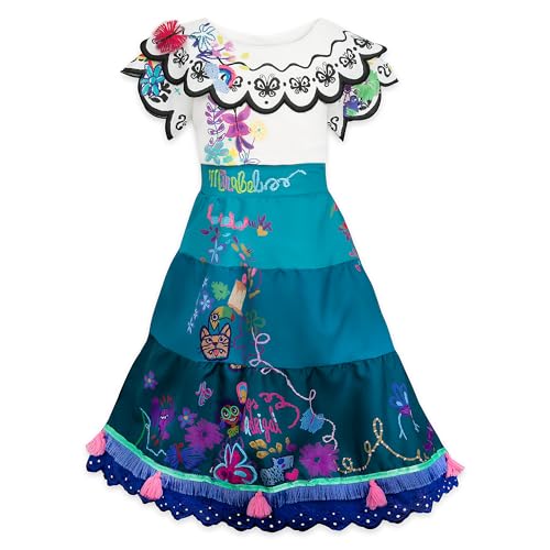 Disney Store Official Mirabel Costume for Kids- Disney Halloween Costumes for Kids - Dress Up Clothes for Pretend Play - Encanto Costume with Embroidered Details - Size 5/6