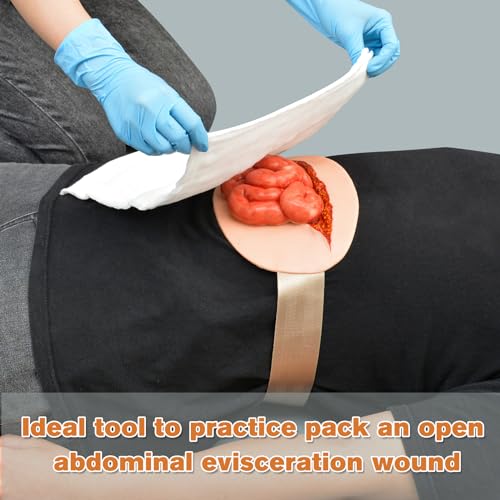 Image of Eviscerated Intestine Simulator, Open Abdominal Wound Packing Trainer, Small Intestine Simulator for Wound Care Practice, Medical Education Tools