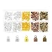 Mandala Crafts Metal Glue in Barrel End Caps, Leather Cord Finding Kit for Kumihimo Jewelry and Tassel Making (6mm Mixed Color Bell Shaped)